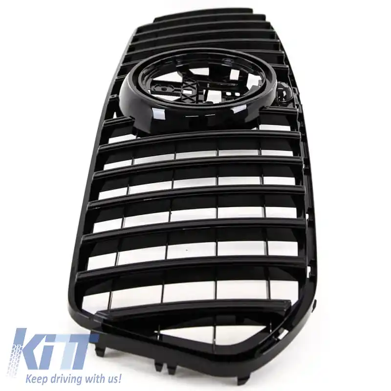 Grilă frontală potrivită pentru Mercedes-Benz GLE-Class W167/C167/V167 19+ GT A Design Panamericana Look Negru 1pc-image-6310361