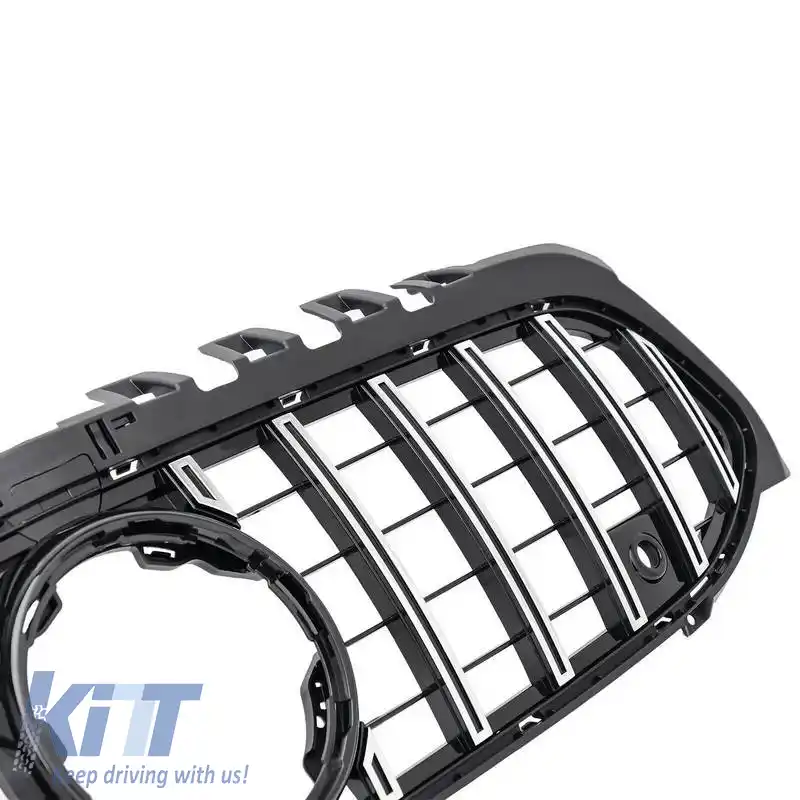 Grilă frontală potrivită pentru Mercedes-Benz A-Class W177 18+ GT A Design Panamericana Look Negru/Chrome 1 Pc-image-6310740