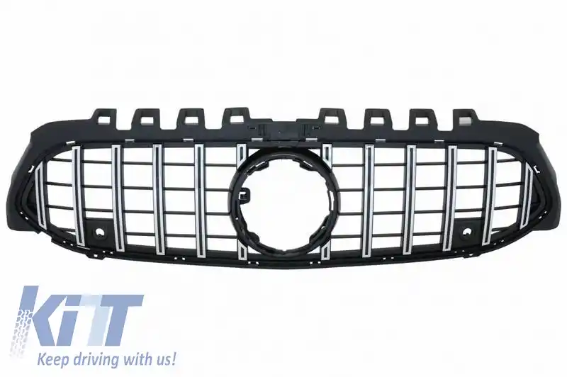 Grilă frontală potrivită pentru Mercedes-Benz A-Class W177 18+ GT A Design Panamericana Look Negru/Chrome 1 Pc-image-6310742