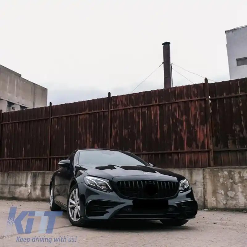 Grilă frontală potrivită pentru Mercedes-Benz E-Class W213 16-19 GT A Design Panamericana Look Negru 1pc-image-6312839