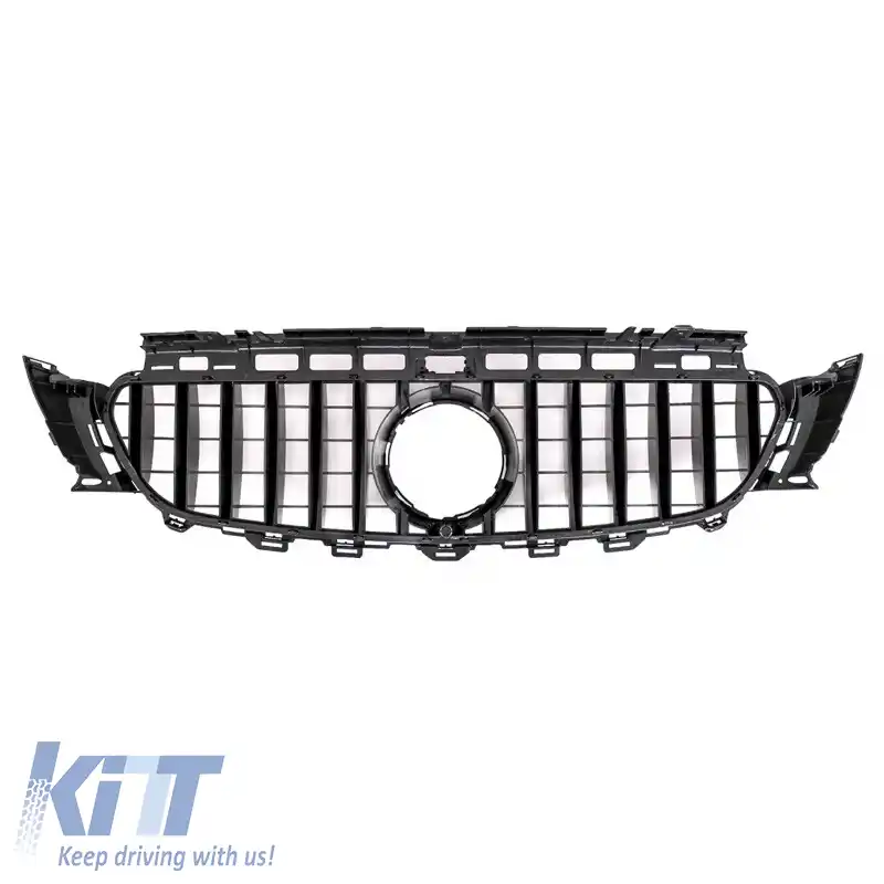 Grilă frontală potrivită pentru Mercedes-Benz E-Class W213 16-19 GT A Design Panamericana Look Negru 1pc-image-6313822