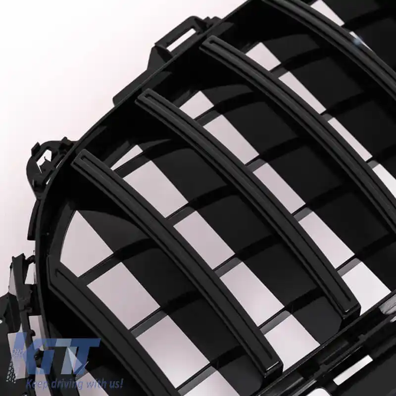 Grilă frontală potrivită pentru Mercedes-Benz E-Class W213 16-19 GT A Design Panamericana Look Negru 1pc-image-6313823