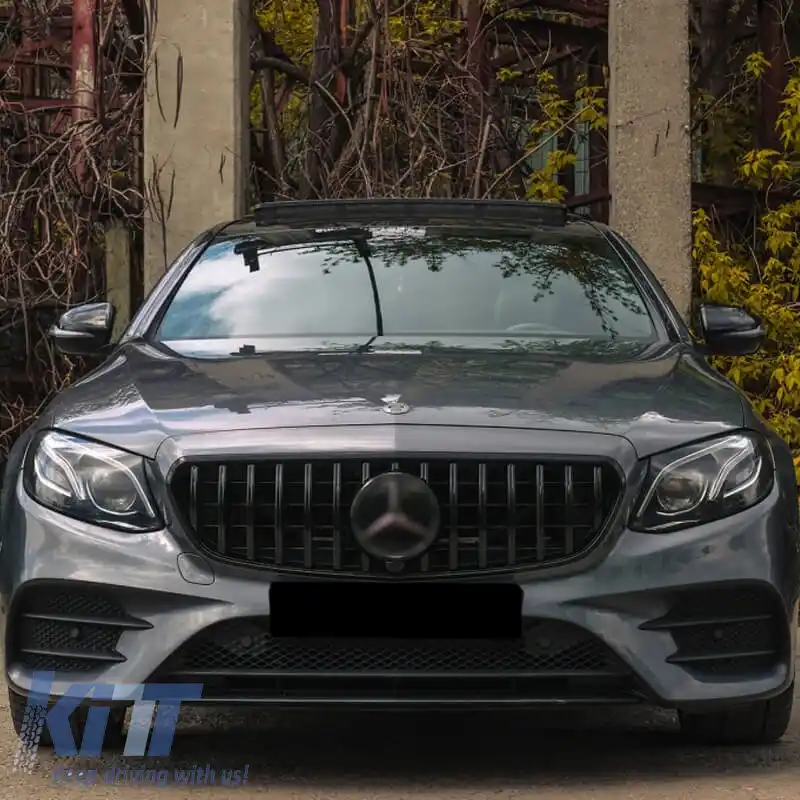 Grilă frontală potrivită pentru Mercedes-Benz E-Class W213 16-19 GT A Design Panamericana Look Negru 1pc-image-6313826