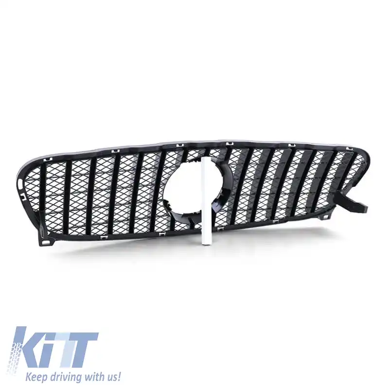 Grilă frontală potrivită pentru Mercedes-Benz GLA X156 13-16 Aspect Panamericana Negru Lucios 1 Buc-image-6315160