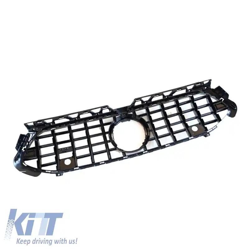 Grilă frontală potrivită pentru Mercedes-Benz A-Class W177 Facelift 23+ GT A Design Panamericana Look Negru 1 Pc-image-6318374