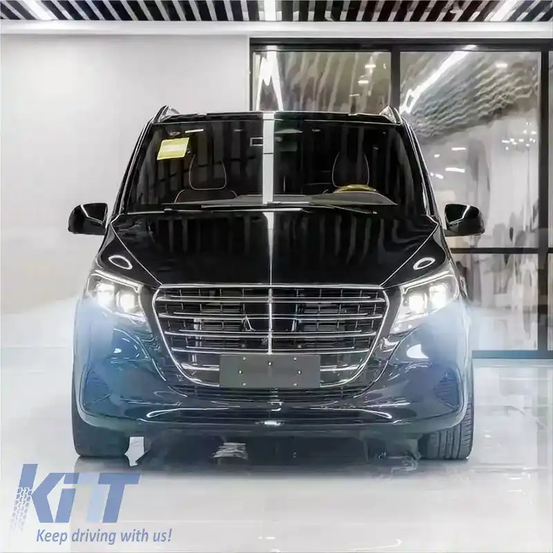 Grilă frontală potrivită pentru Mercedes-Benz Vito W447 / W448 24+ A Design Look Crom/Negru 1 Pc-image-6324405