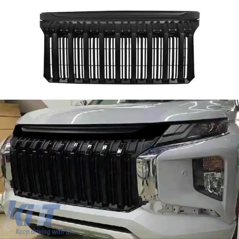 Grilă frontală potrivită pentru Mitsubishi L200 2019+ Mat Negru-image-6315187