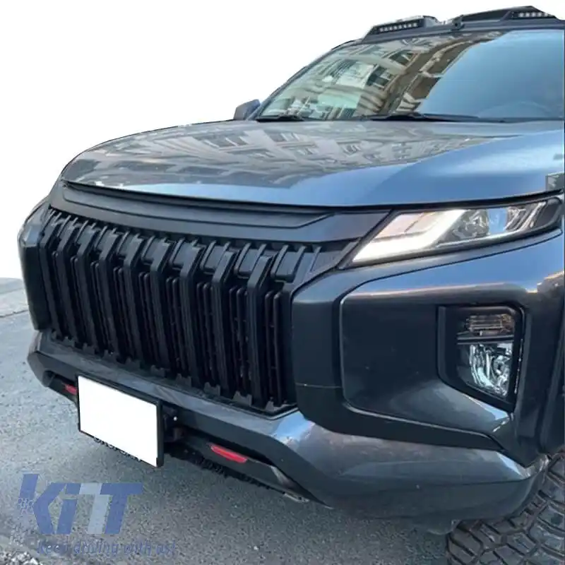 Grilă frontală potrivită pentru Mitsubishi L200 2019+ Mat Negru-image-6315191