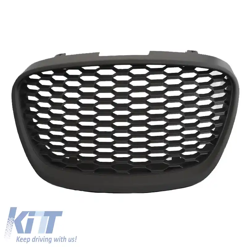 Grilă frontală potrivită pentru Seat Leon 1P / Altea 09-13 fără emblemă, tip fagure, neagră, 1 buc.-image-6295850