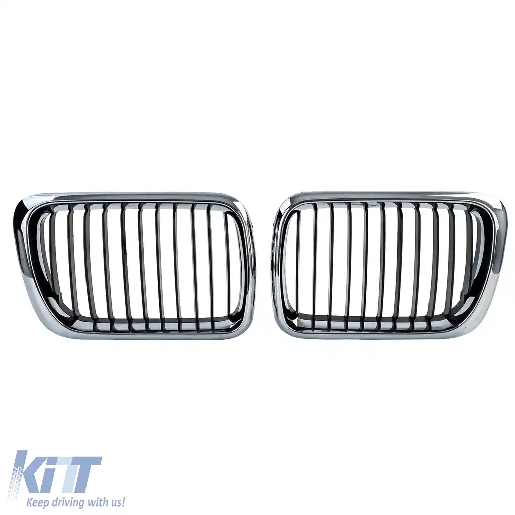 Grilă frontală sport crom negru, potrivită pentru BMW Seria 3 E36 Facelift 1996-2000-image-6210508