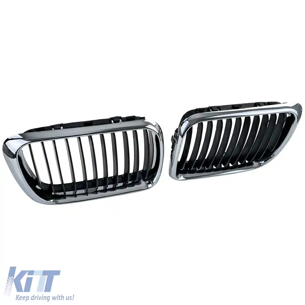Grilă frontală sport crom negru, potrivită pentru BMW Seria 3 E36 Facelift 1996-2000-image-6210510