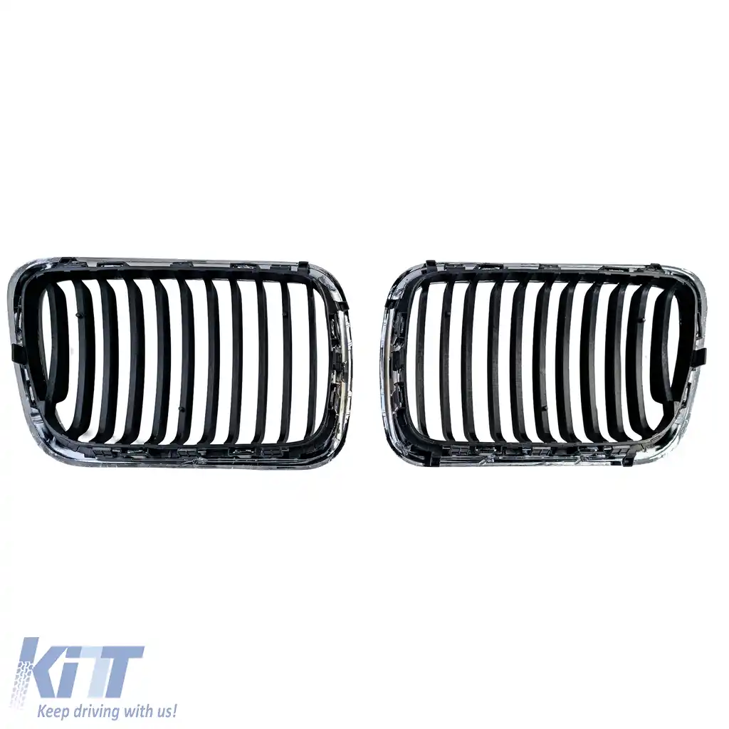 Grilă frontală sport crom negru, potrivită pentru BMW Seria 3 E36 Facelift 1996-2000-image-6210511
