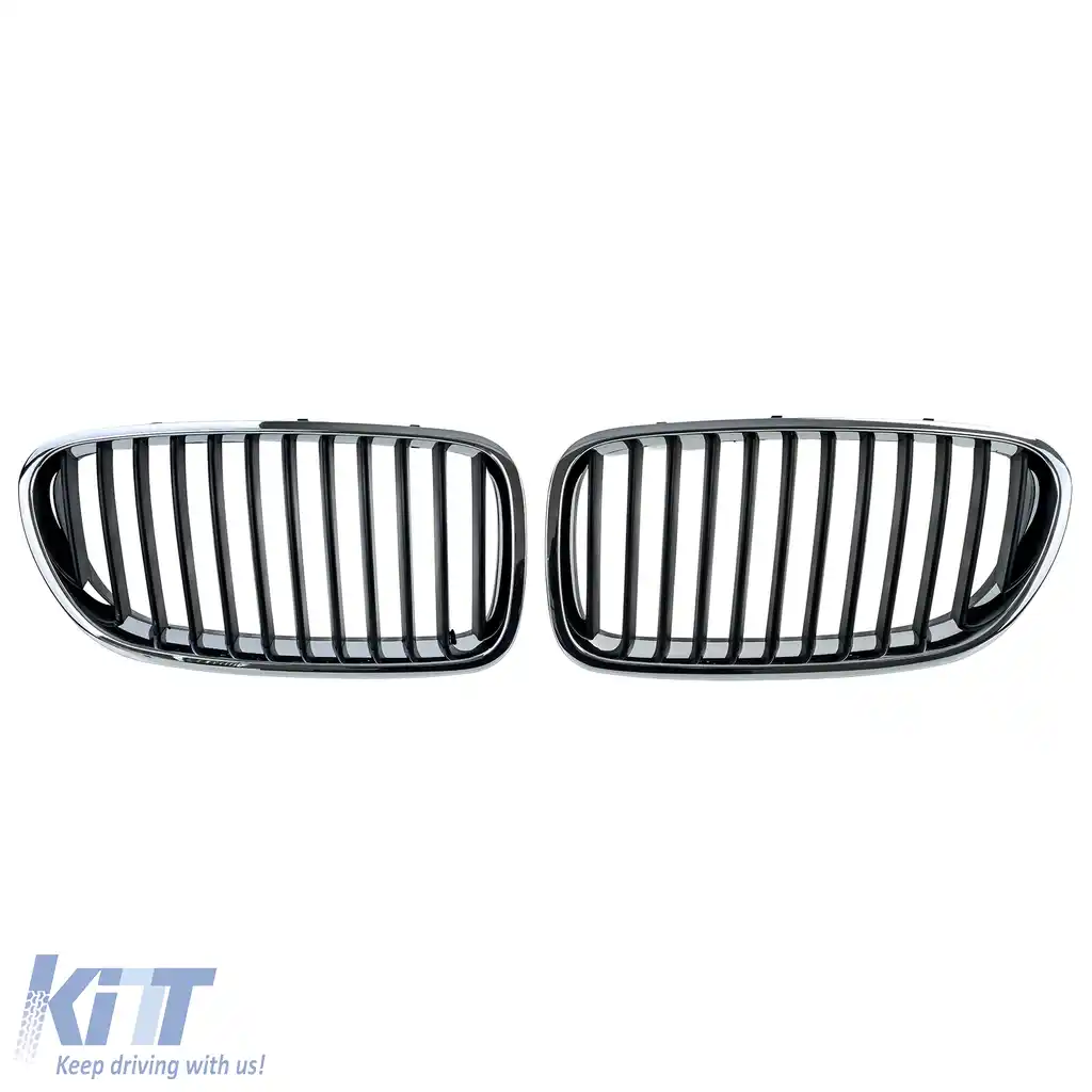 Grilă frontală sport crom negru, potrivită pentru BMW Seria 5 F10 F11 2010-2017-image-6210686