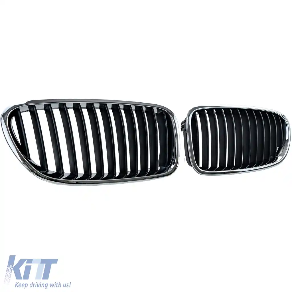 Grilă frontală sport crom negru, potrivită pentru BMW Seria 5 F10 F11 2010-2017-image-6210687
