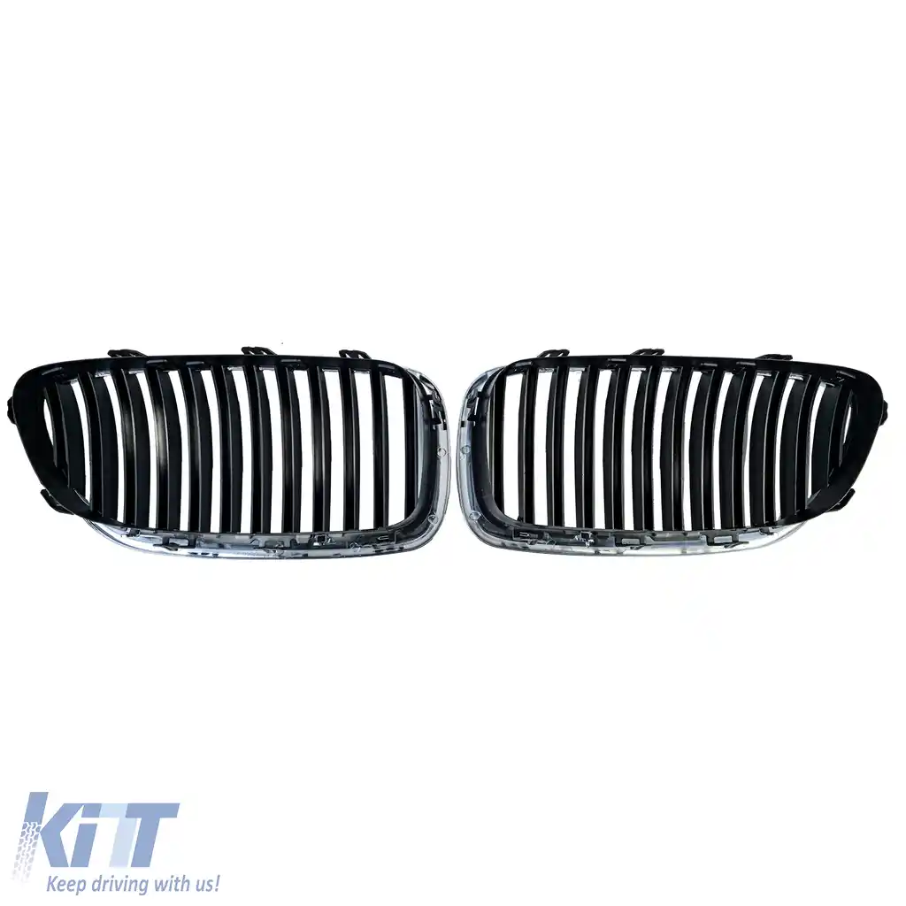 Grilă frontală sport crom negru, potrivită pentru BMW Seria 5 F10 F11 2010-2017-image-6210689