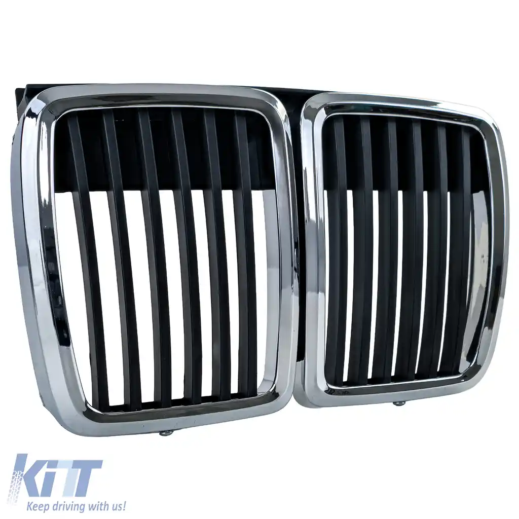 Grilă frontală sport crom negru, potrivită pentru BMW Seria 3 E30 1982-1994-image-6211309
