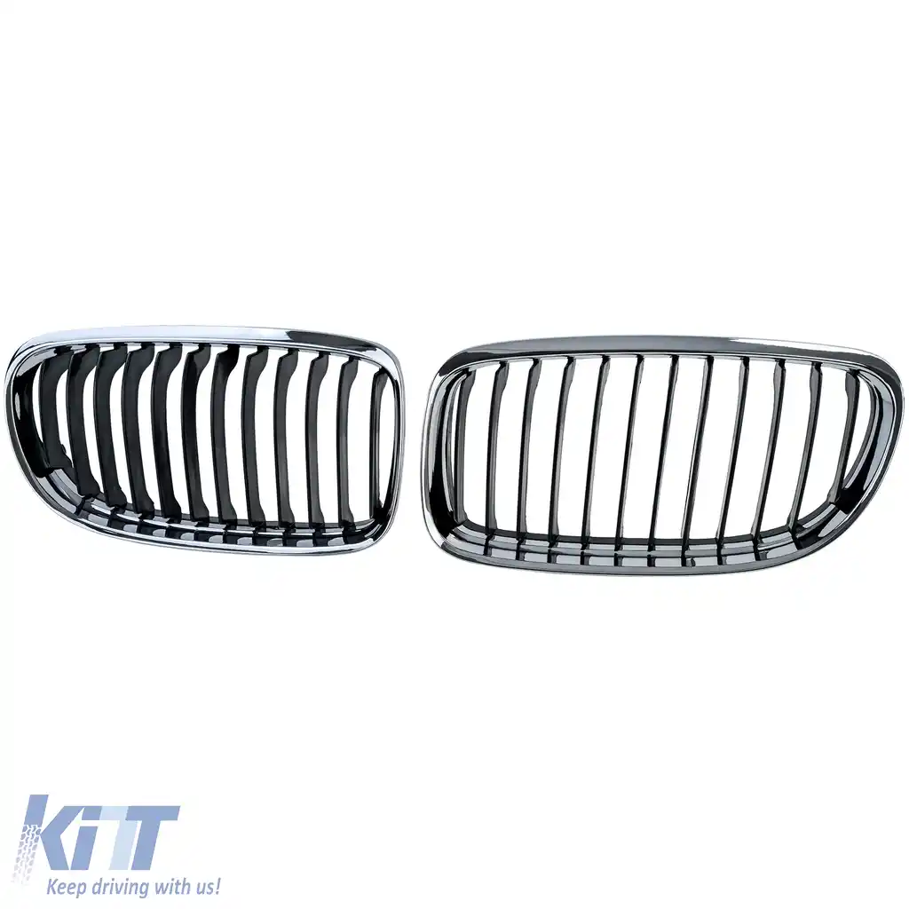 Grilă frontală sport crom negru potrivită pentru BMW Seria 3 E90 E91 2008-2012-image-6211313