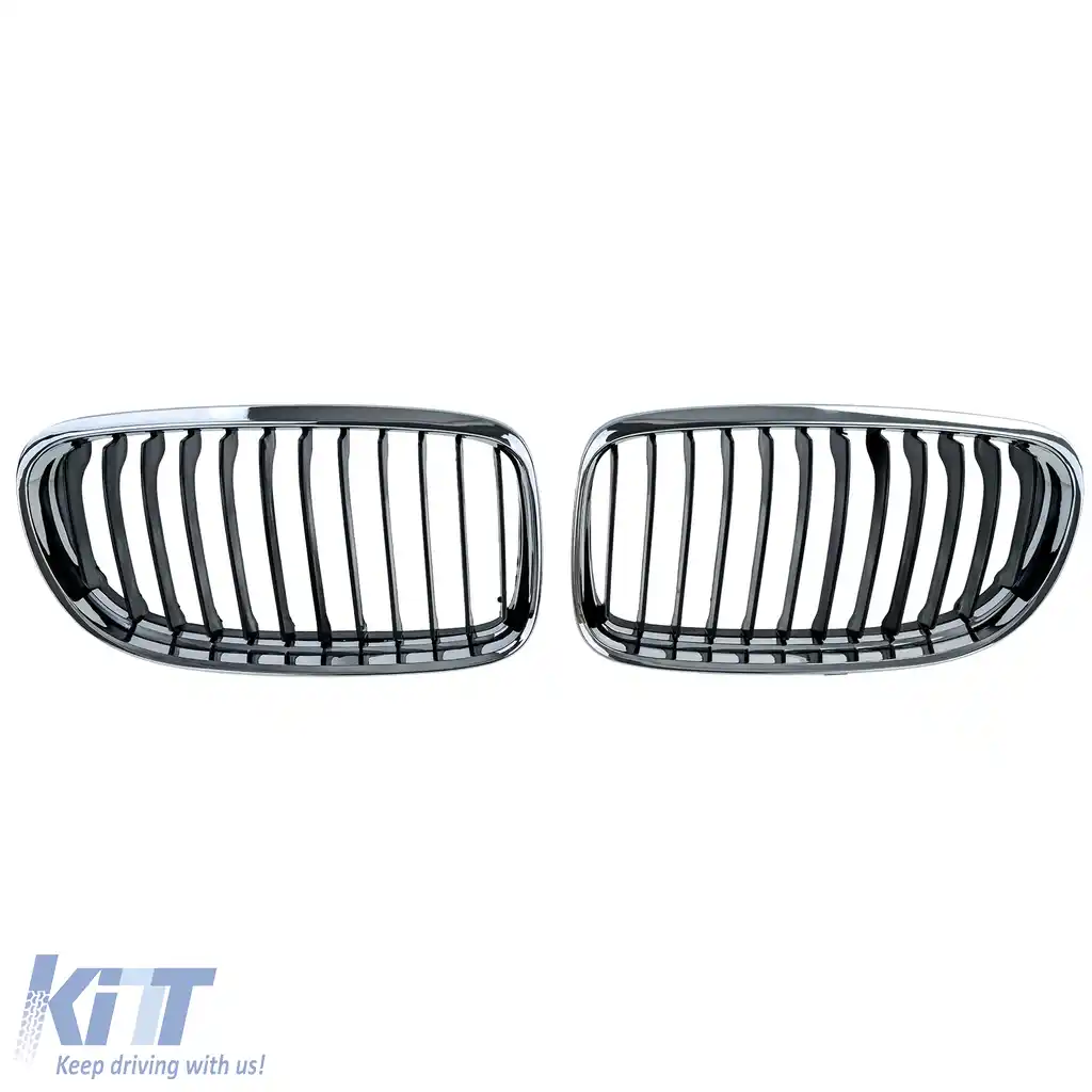 Grilă frontală sport crom negru potrivită pentru BMW Seria 3 E90 E91 2008-2012-image-6211314