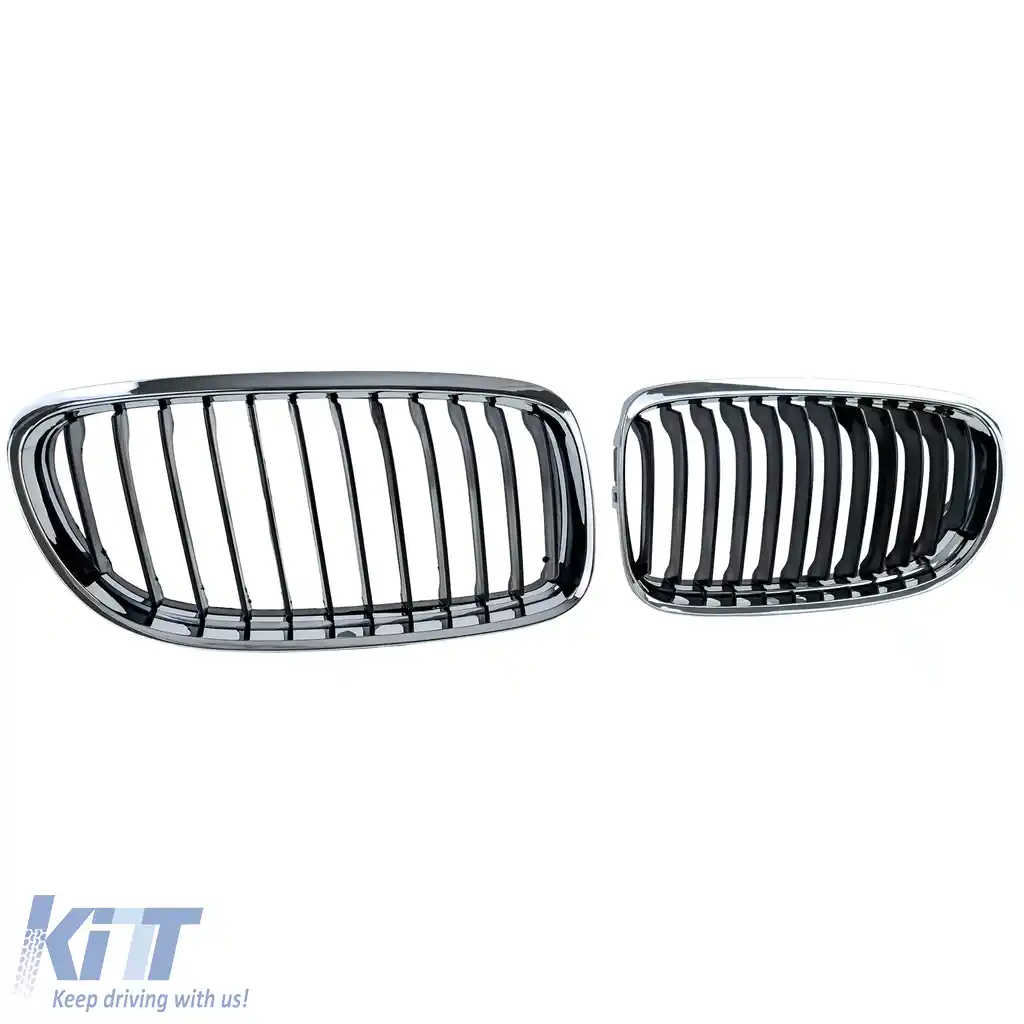 Grilă frontală sport crom negru potrivită pentru BMW Seria 3 E90 E91 2008-2012-image-6211315