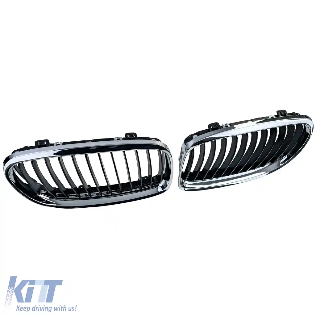 Grilă frontală sport crom negru potrivită pentru BMW Seria 3 E90 E91 2008-2012-image-6211316