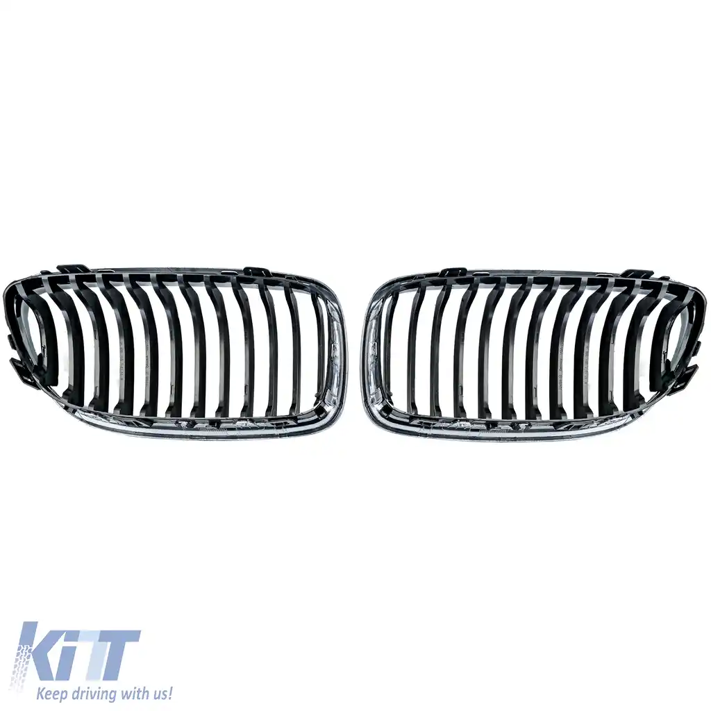 Grilă frontală sport crom negru potrivită pentru BMW Seria 3 E90 E91 2008-2012-image-6211317