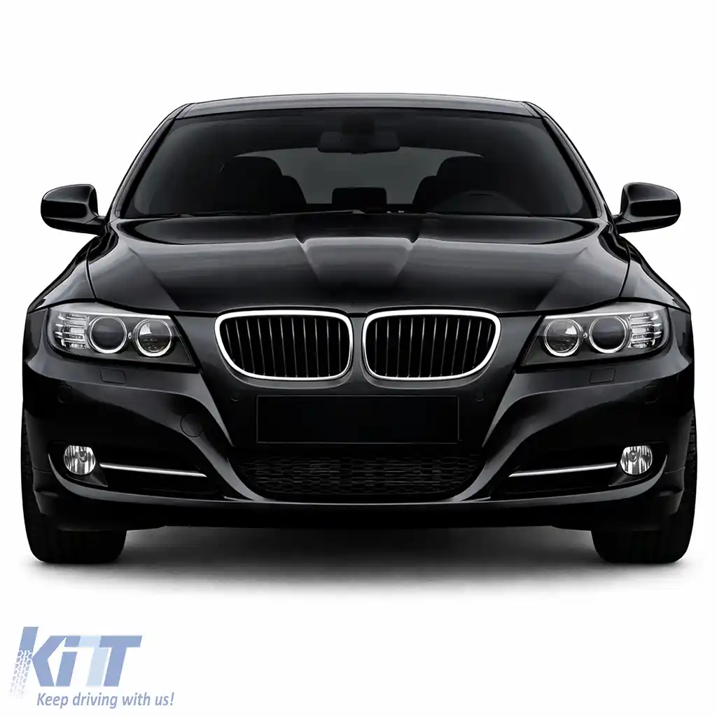 Grilă frontală sport crom negru potrivită pentru BMW Seria 3 E90 E91 2008-2012-image-6211318