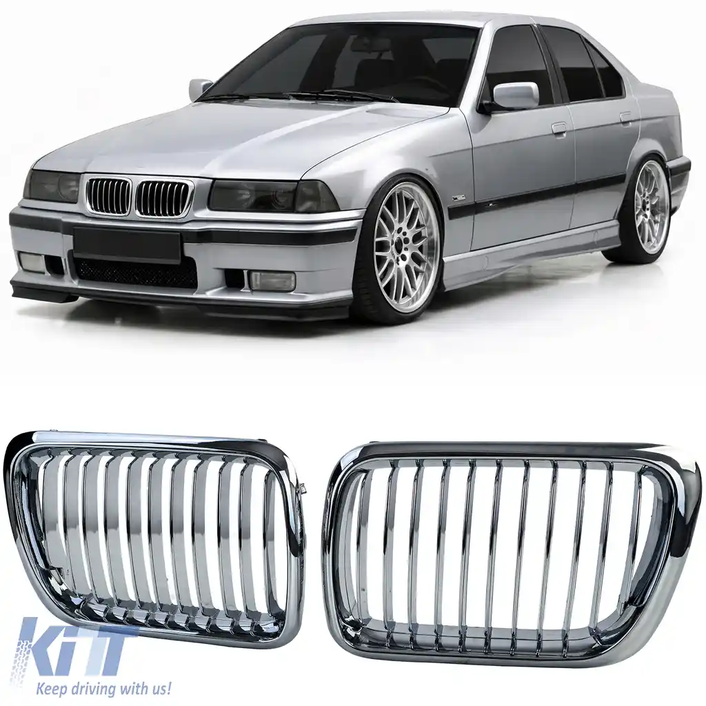 Grilă frontală sport cromată potrivită pentru BMW Seria 3 E36 Facelift 1996-2000