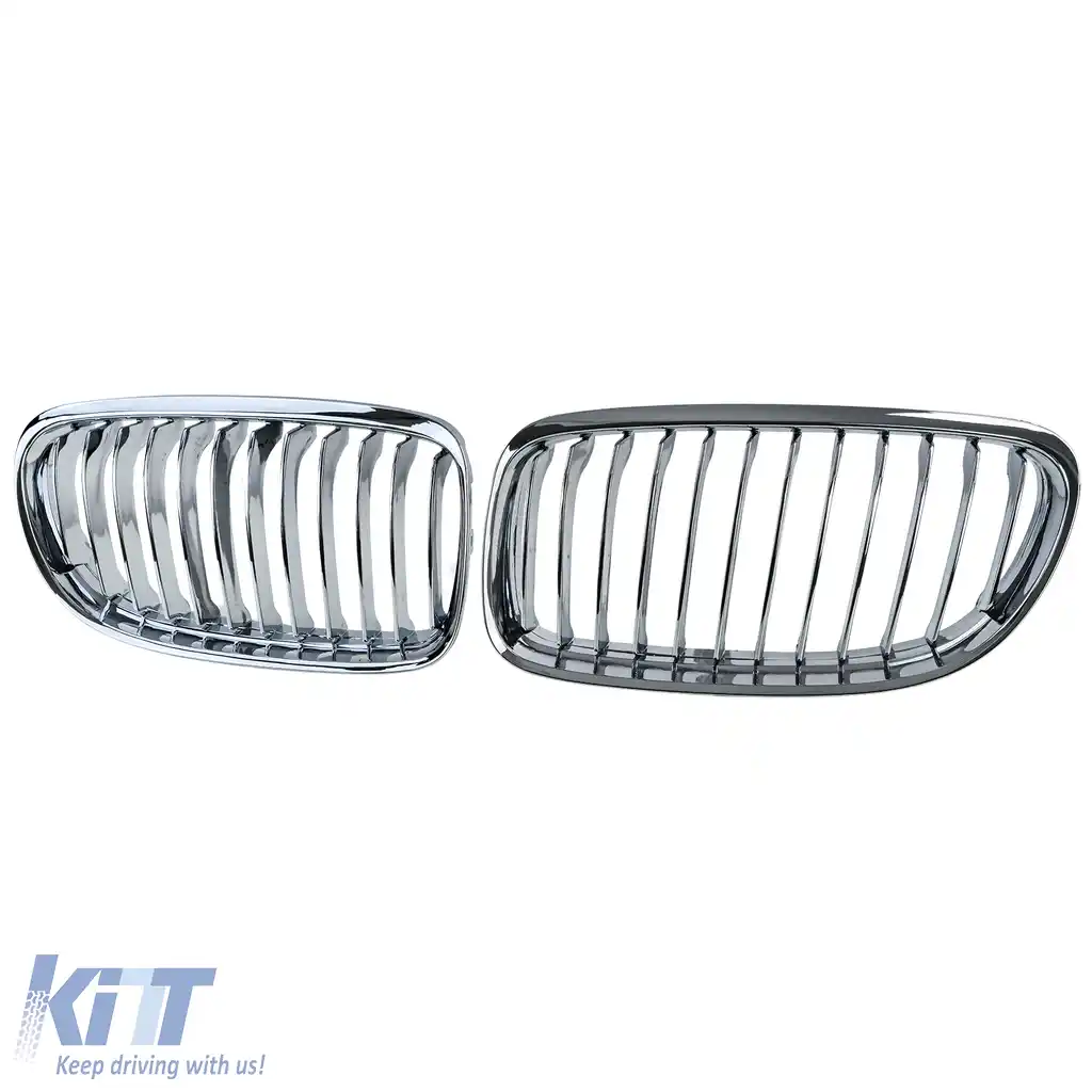 Grilă frontală sport cromată potrivită pentru BMW Seria 3 E90 E91 2008-2012-image-6211241