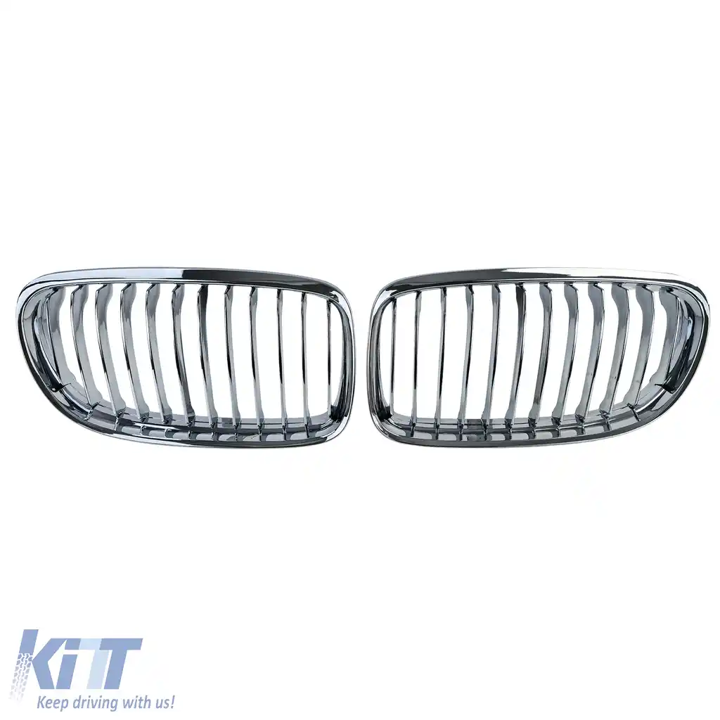 Grilă frontală sport cromată potrivită pentru BMW Seria 3 E90 E91 2008-2012-image-6211242