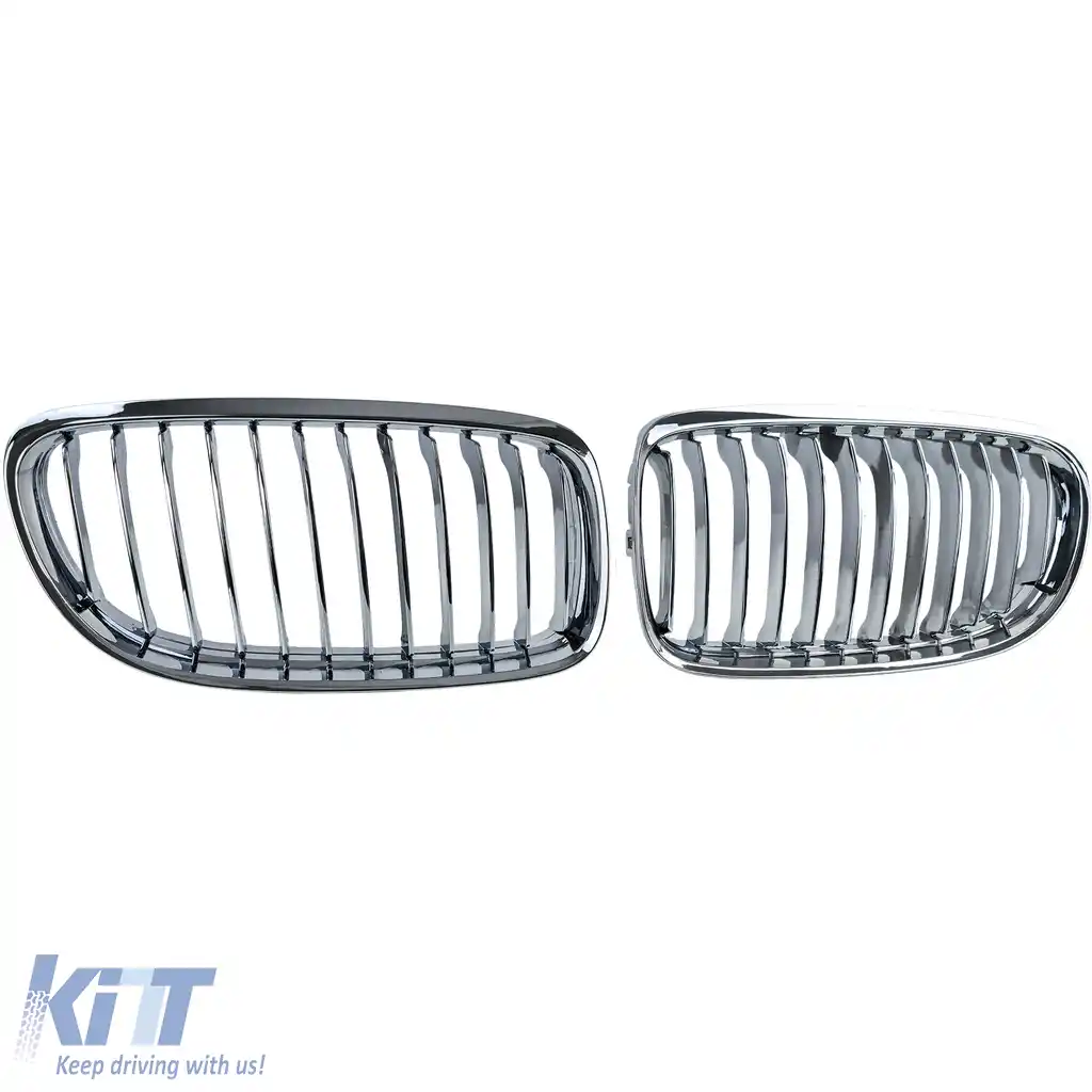 Grilă frontală sport cromată potrivită pentru BMW Seria 3 E90 E91 2008-2012-image-6211243