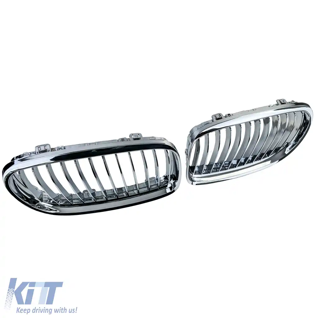 Grilă frontală sport cromată potrivită pentru BMW Seria 3 E90 E91 2008-2012-image-6211244