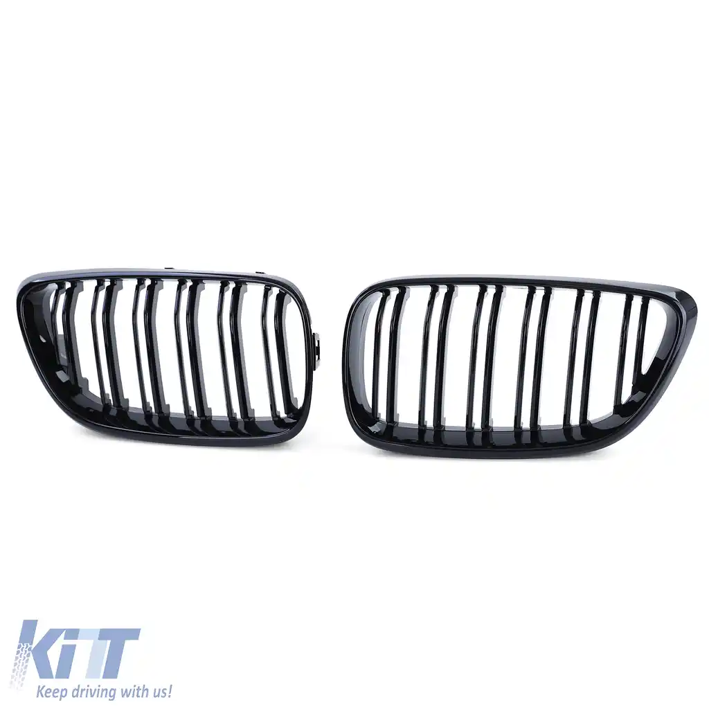 Grilă frontală sport cu dublu fante, lucioasă, potrivită pentru BMW Seria 2 F22 F23 14-21-image-6197744
