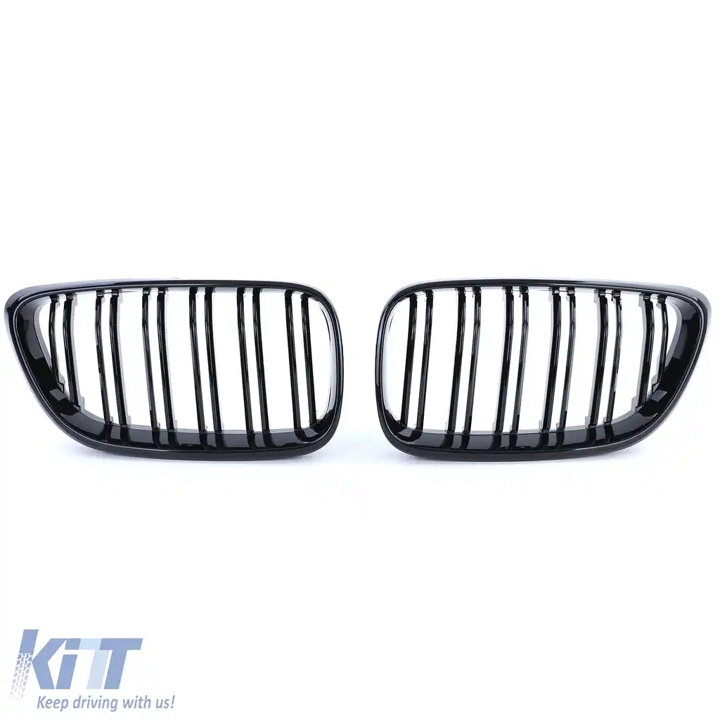 Grilă frontală sport cu dublu fante, lucioasă, potrivită pentru BMW Seria 2 F22 F23 14-21-image-6197747