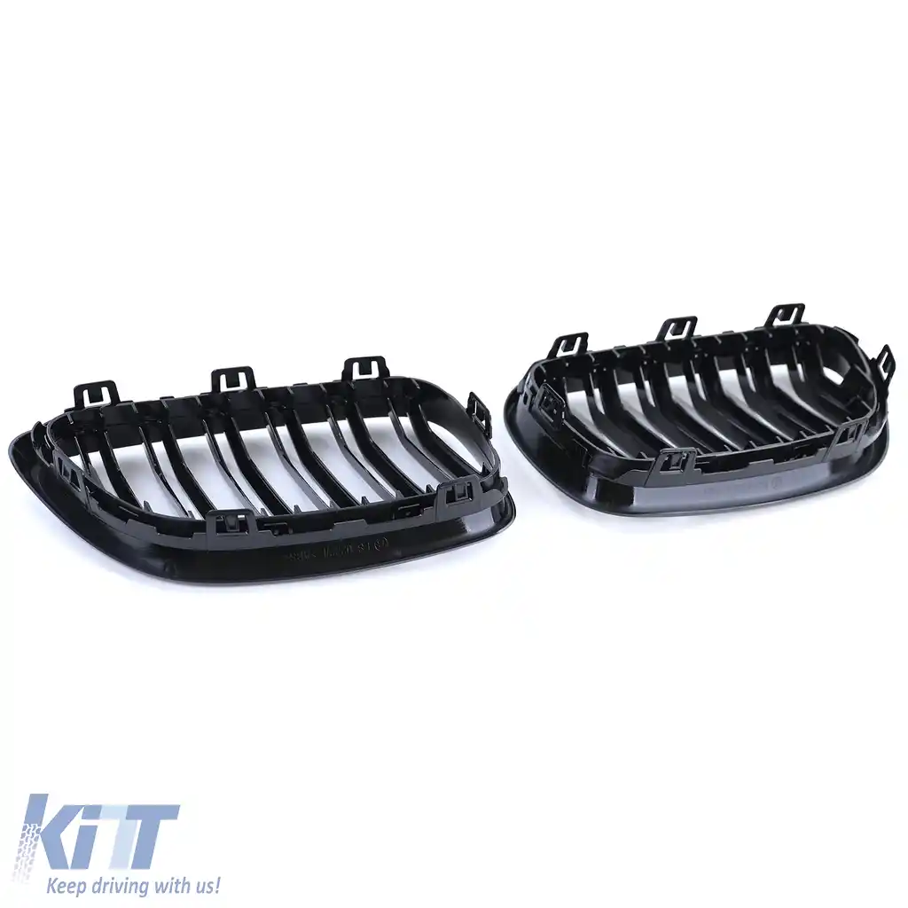 Grilă frontală sport cu dublu fante, lucioasă, potrivită pentru BMW Seria 2 F22 F23 14-21-image-6197749