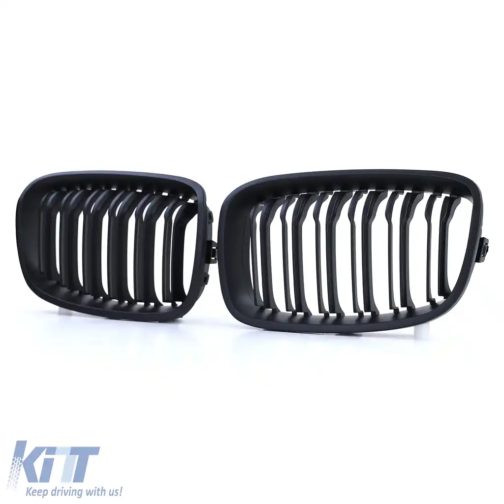 Grilă frontală sport cu dublu fante, mat, potrivită pentru BMW Seria 1 F20 F21 10-14-image-6201747