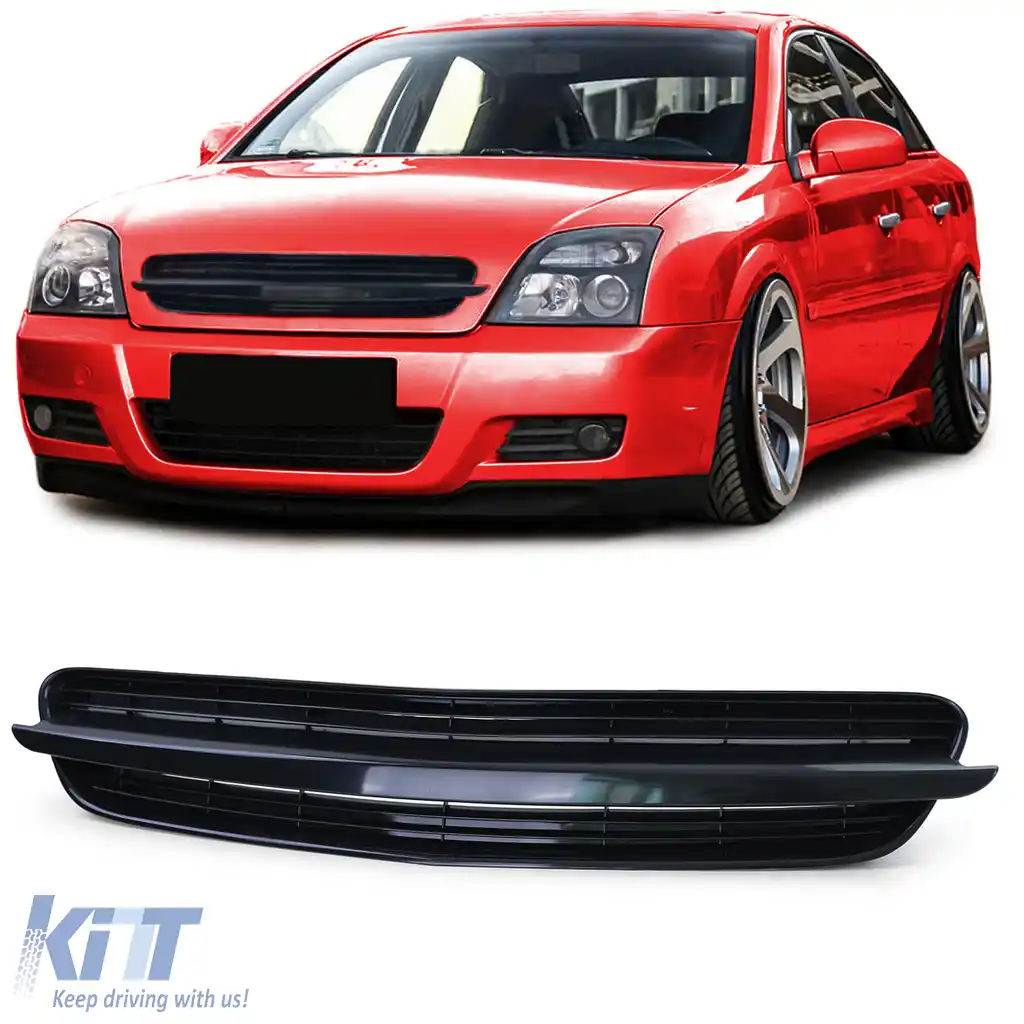 Grilă frontală sport fără emblemă neagră, potrivită pentru Opel Vectra C 02-05, Signum 03-05