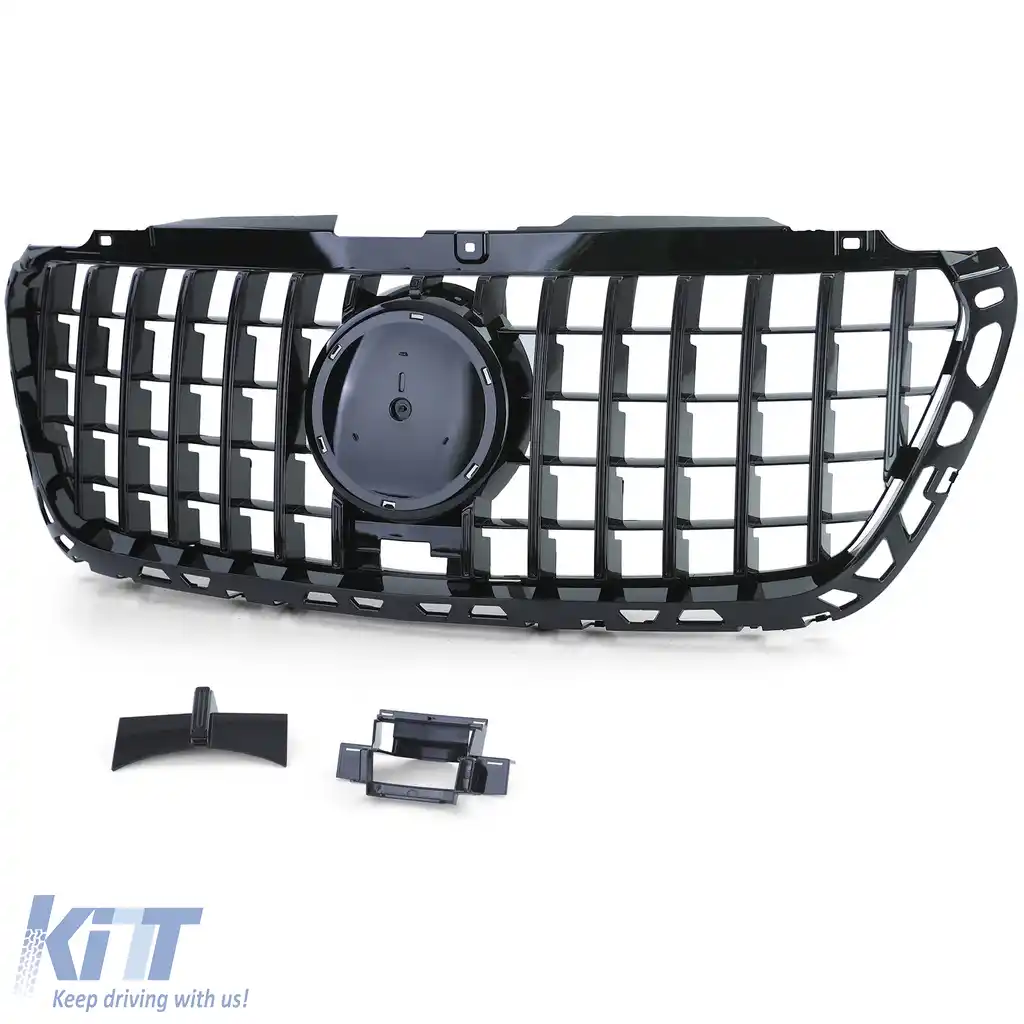 Grilă frontală sport neagră lucioasă, potrivită pentru Mercedes Sprinter W907 910 din 18-image-6204013