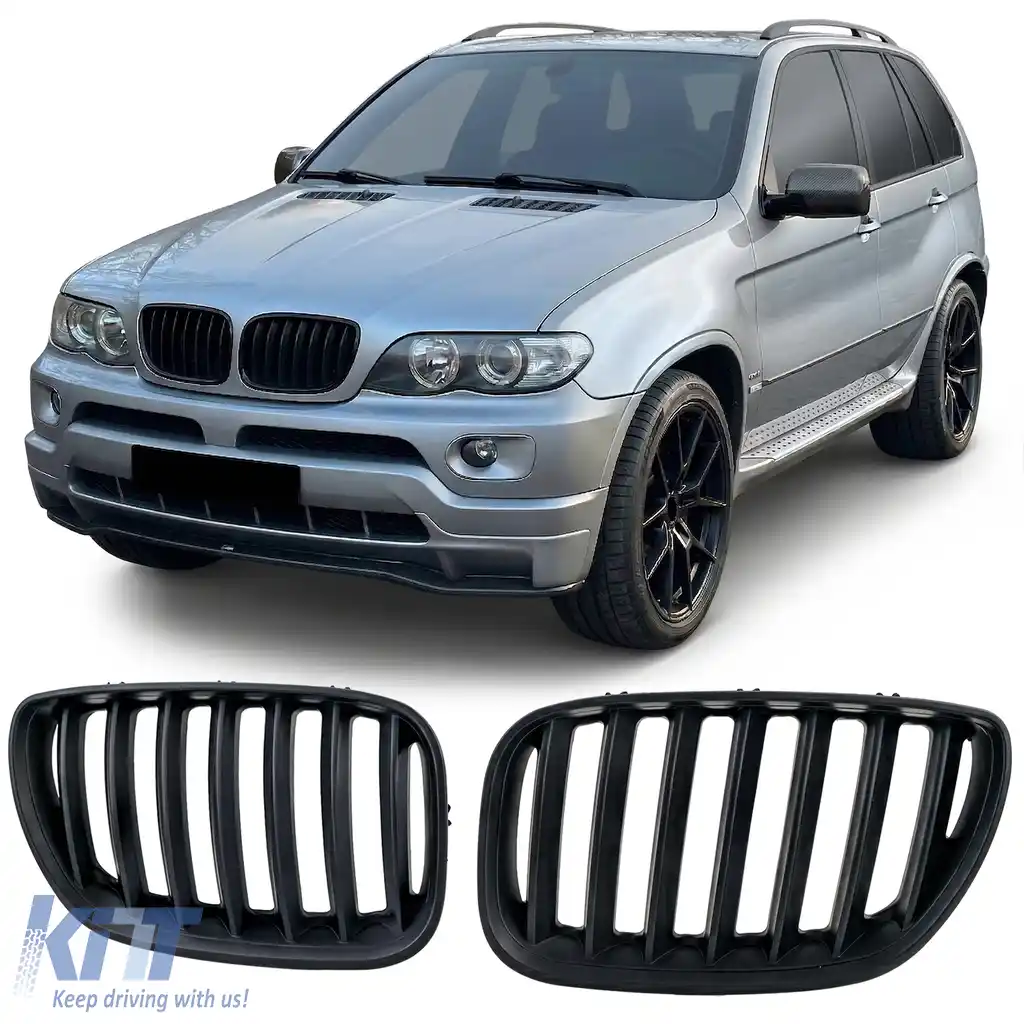 Grilă frontală sport neagră potrivită pentru BMW X5 E53 1999-2003