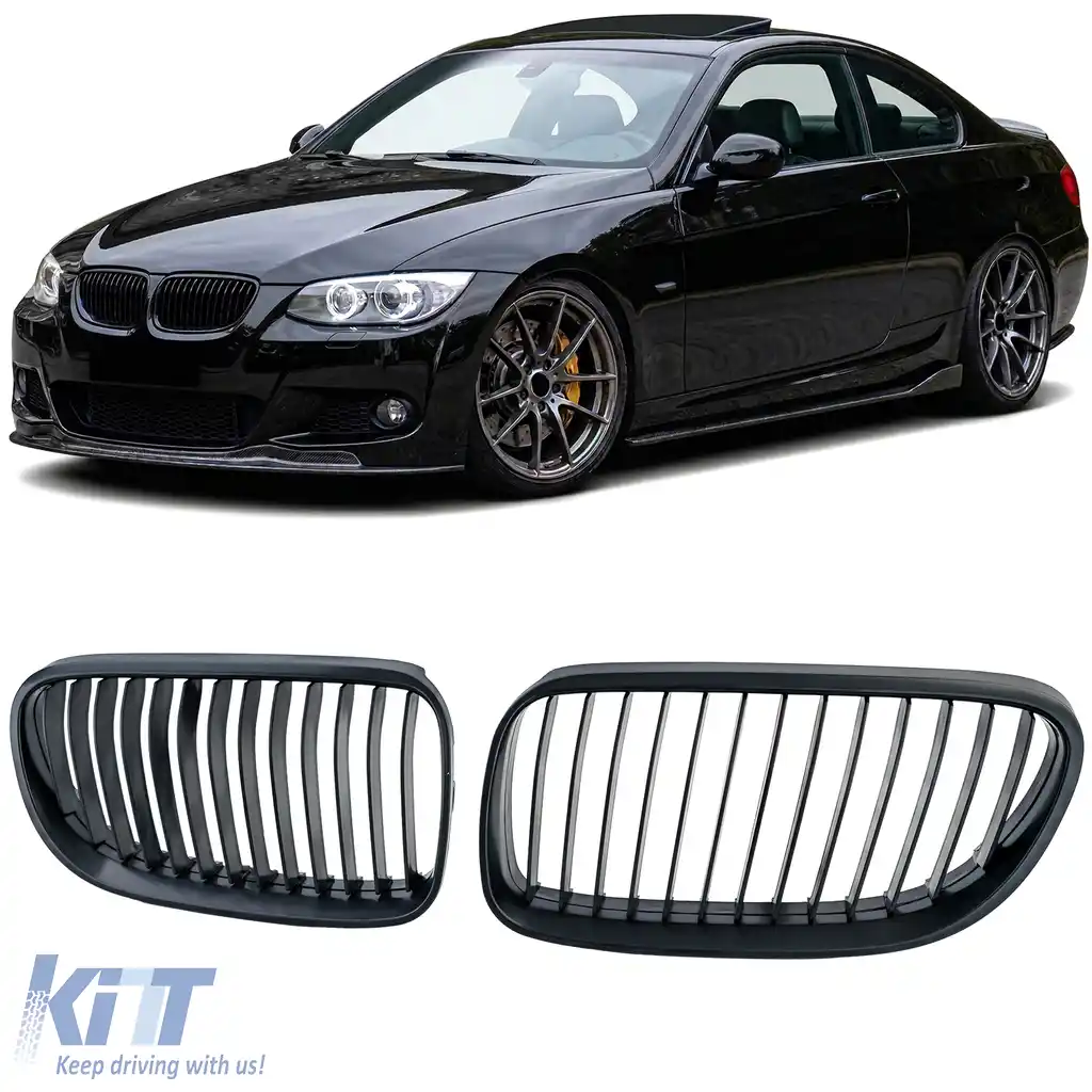 Grilă frontală sport neagră potrivită pentru BMW Seria 3 E92 E93 LCI 2010-2013