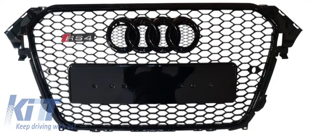 Grilă frontală stil RS4 potrivită pentru Audi A4 B8.5 2013 - 2016!-image-6326303