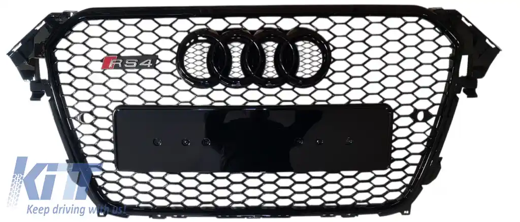 Grilă frontală stil RS4 potrivită pentru Audi A4 B8.5 2013 - 2016!-image-6326306