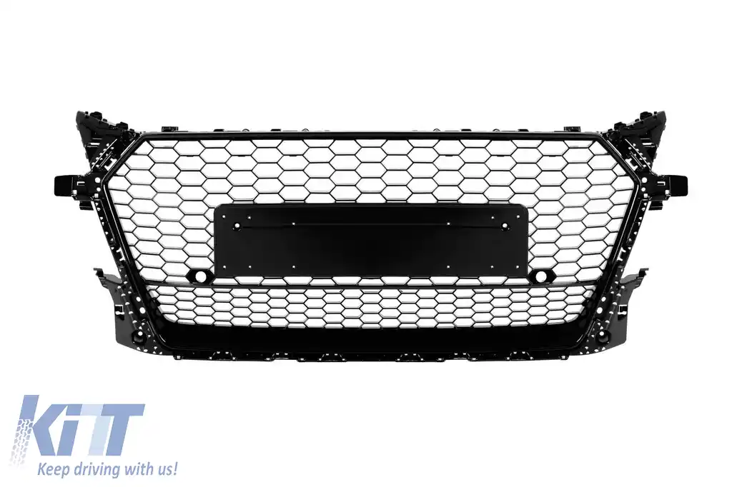 image-66-Grilă Gloss Black stil RS, potrivită pentru Audi TT Coupe, Convertible 2015-2022 fără bază pentru emblemă