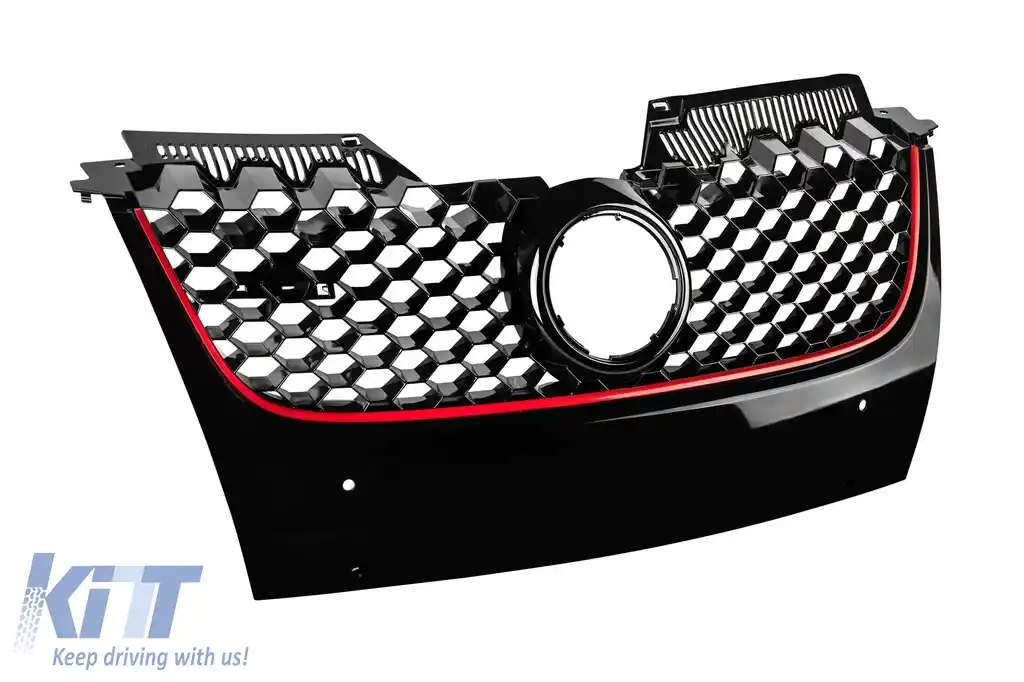 Grilă GTI neagră potrivită pentru VW Golf V GTI 2003-2009-image-6216914