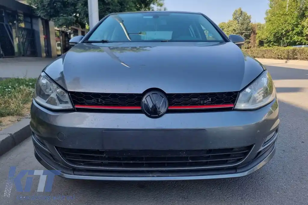 Grilă GTi potrivită pentru VW Golf VII 2012-2019 pentru bara GTi, fără deschidere pentru emblemă-image-6216946