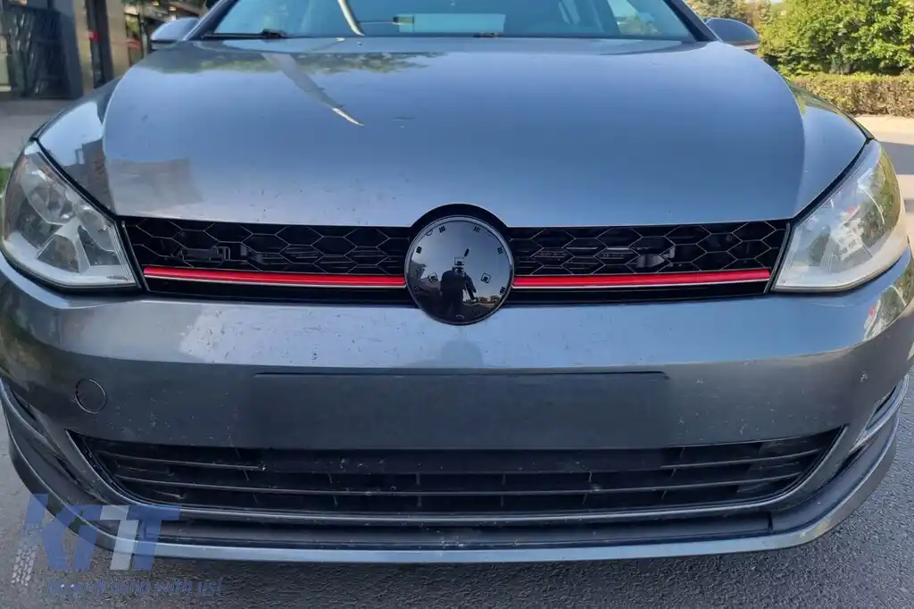 Grilă GTi potrivită pentru VW Golf VII 2012-2019 pentru bara GTi, fără deschidere pentru emblemă-image-6216947