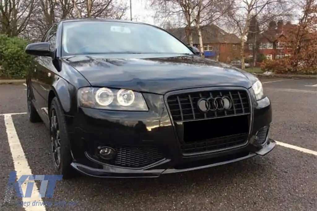 Grilă lac neagră tip S3 potrivită pentru Audi A3 hatchback, Sportback 2005-2008-image-6132298