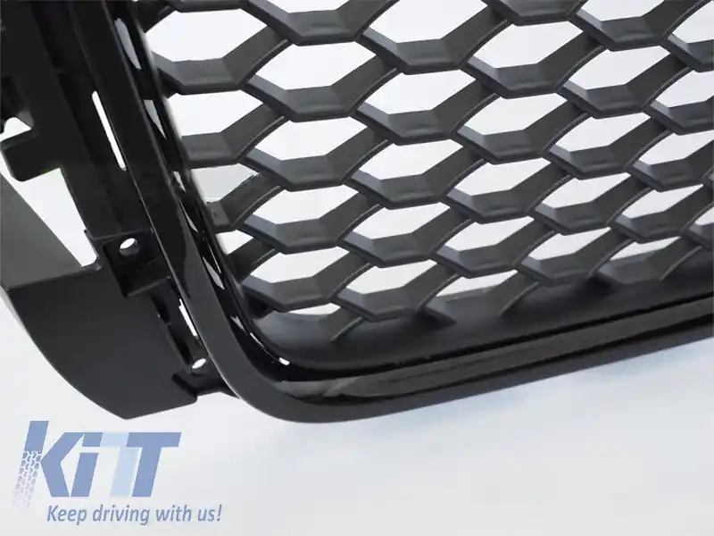 Grilă lac negru potrivită pentru Audi A3, S3 8P hatchback, cabrio, Sportback 2008-2012 pentru bara standard și S-line-image-6236847