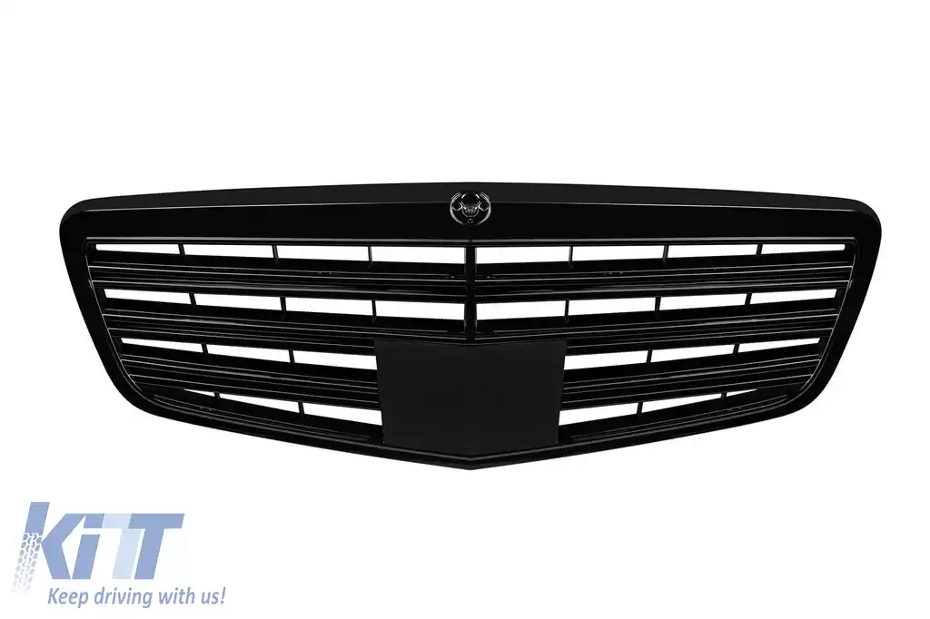 Grilă lac negru potrivită pentru Mercedes S-Class W221 2009-2013, fără funcție Distronic