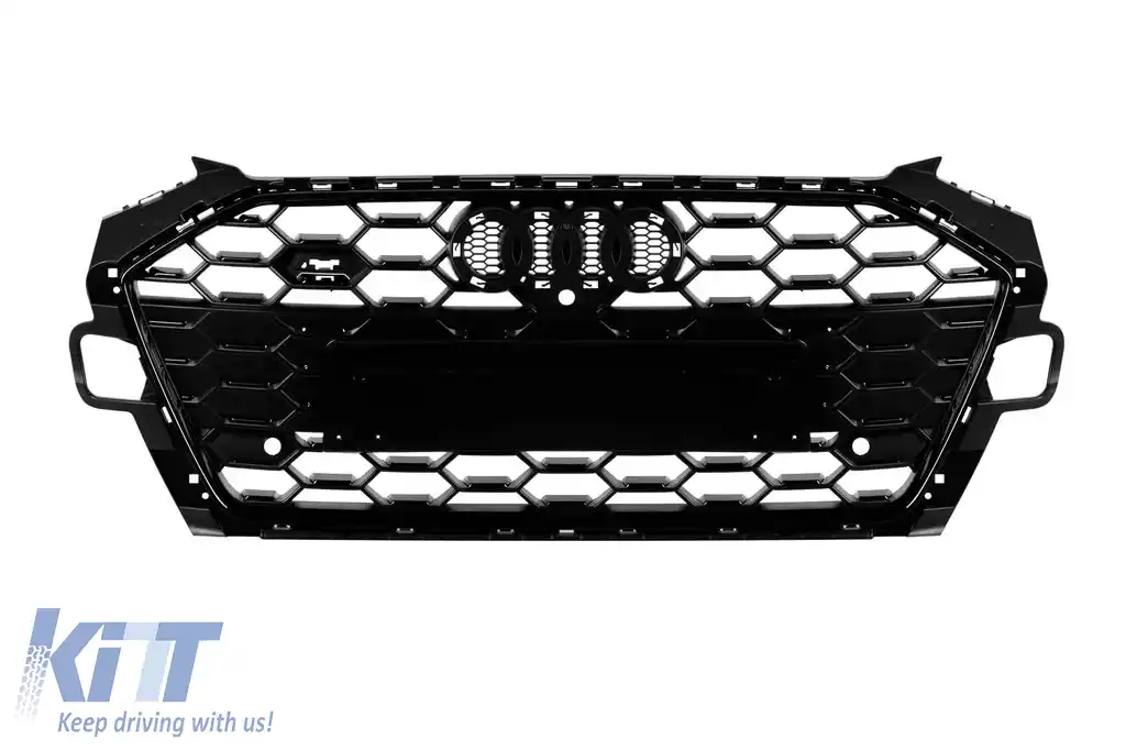 Grilă lac negru tip S4 potrivită pentru Audi A4 B9.5 2020-2024