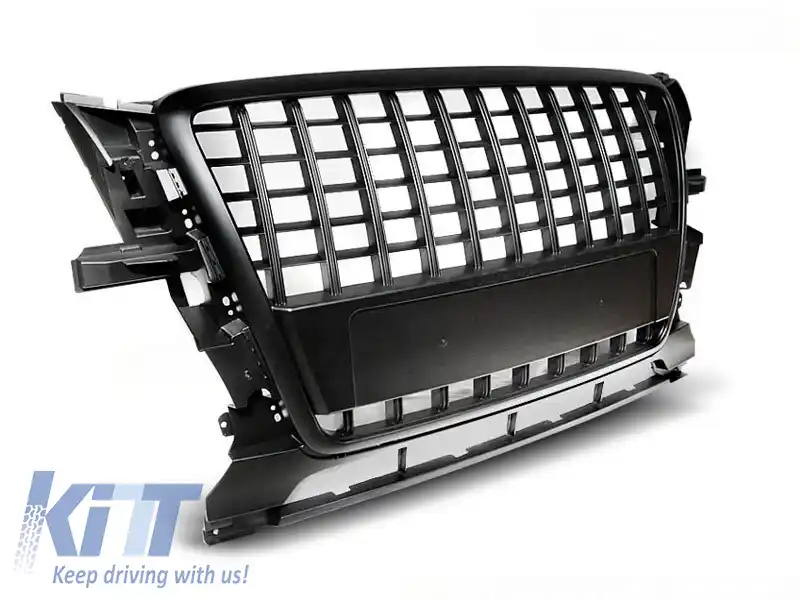 Grilă mată neagră tip S-line potrivită pentru Audi Q5 2008-2012